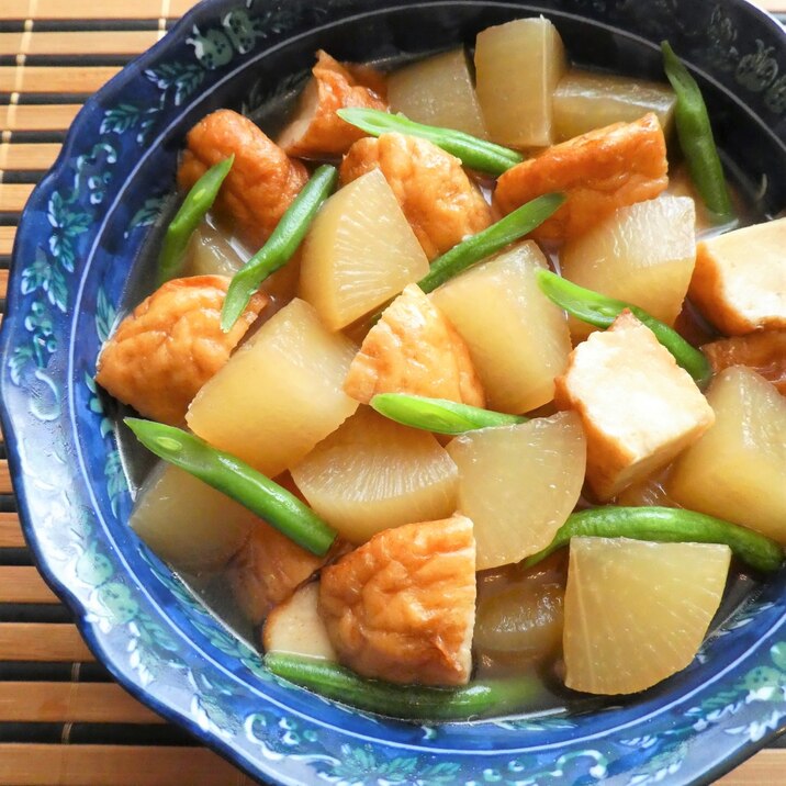 簡単☆魚河岸あげと大根の味染み煮物